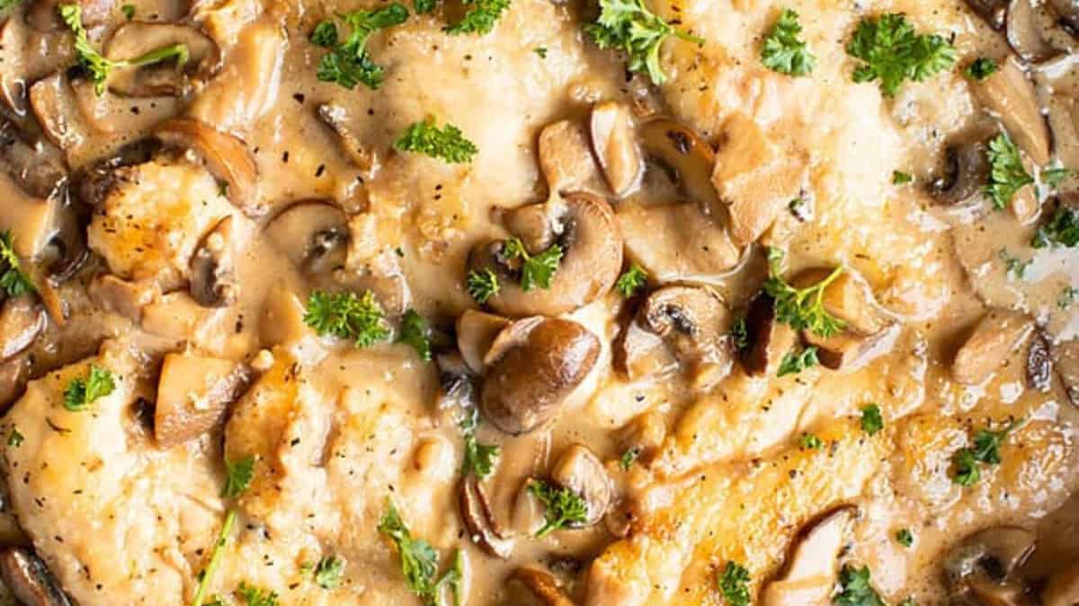 Chicken Marsala with Mushrooms.