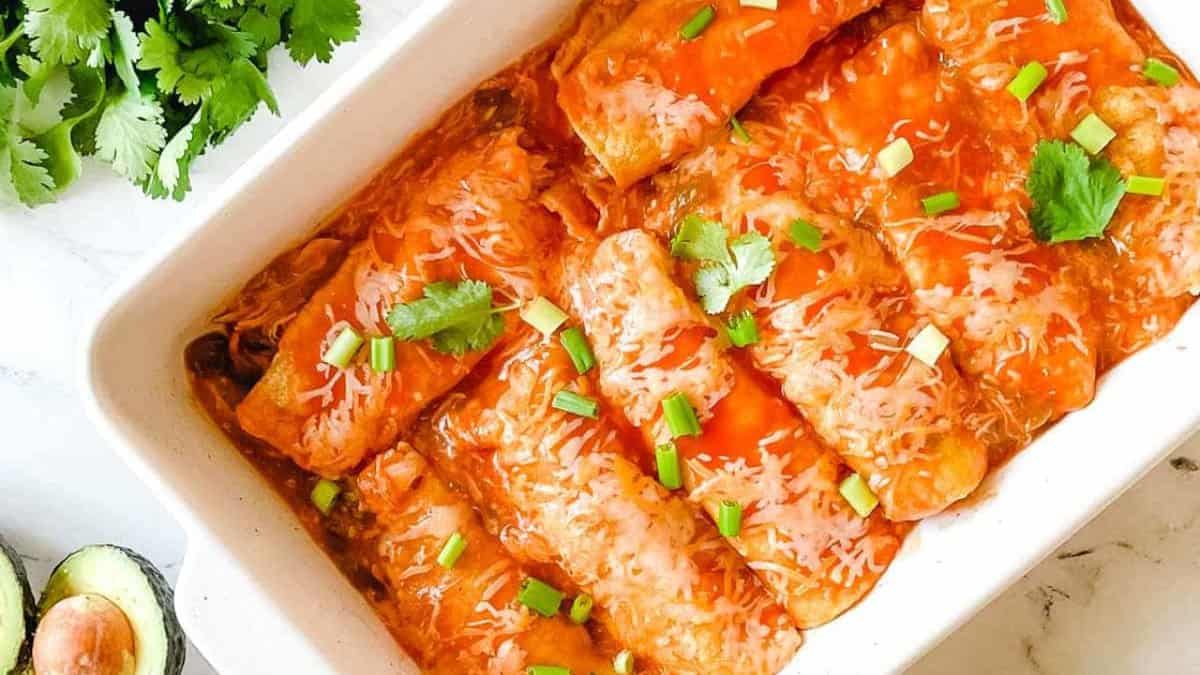 Chicken Slow Cooker Enchiladas.