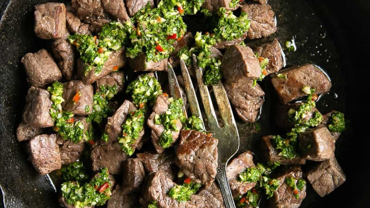 Chimichurri Steak Bites.