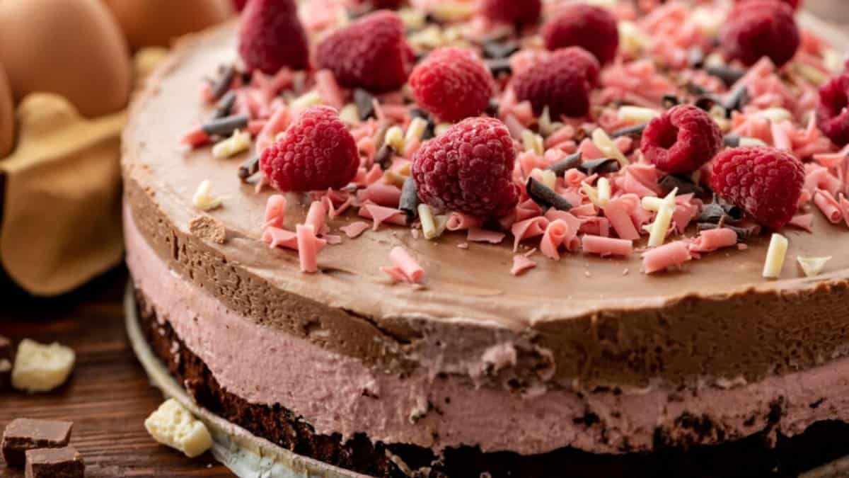 Chocolate Raspberry Mousse Cake.