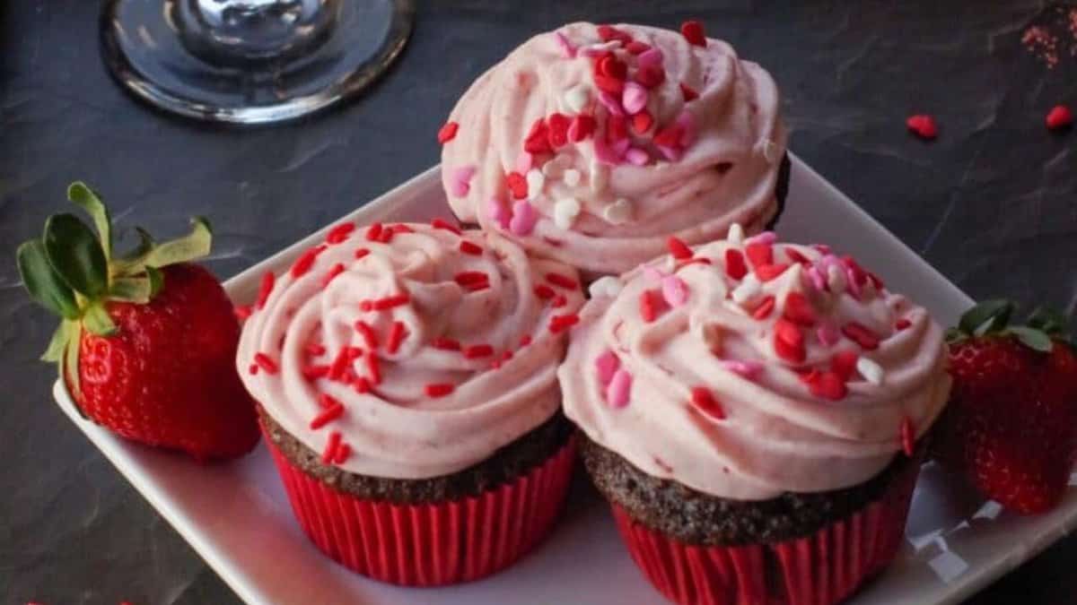 Chocolate Red Wine Cupcake.