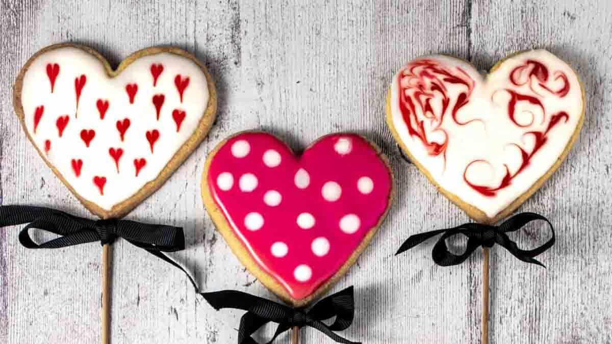 Cookies on Sticks - Valentine's Sugar Cookies.