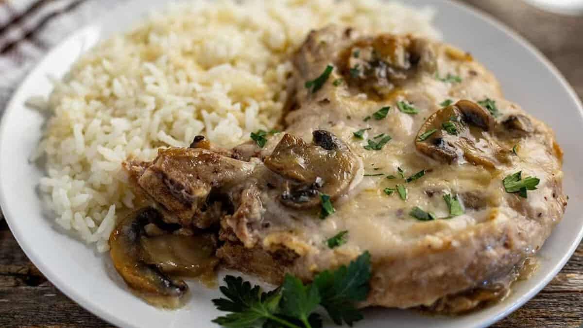 Cream of Mushroom Pork Chops.