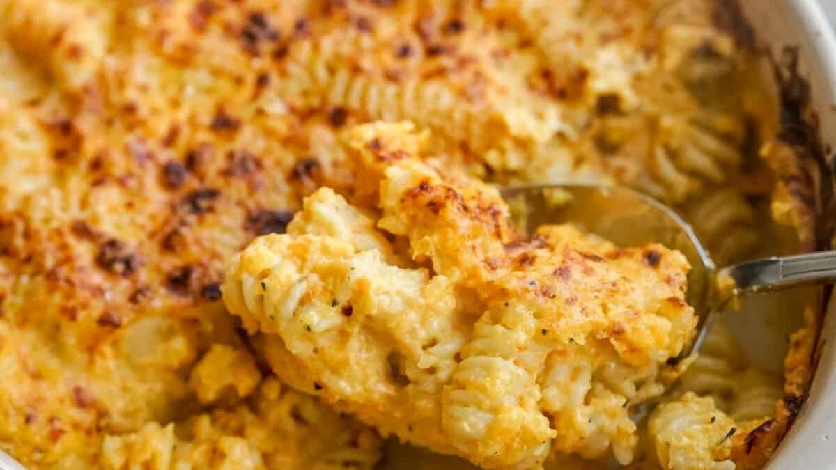 Creamy Butternut Squash Pasta Bake.