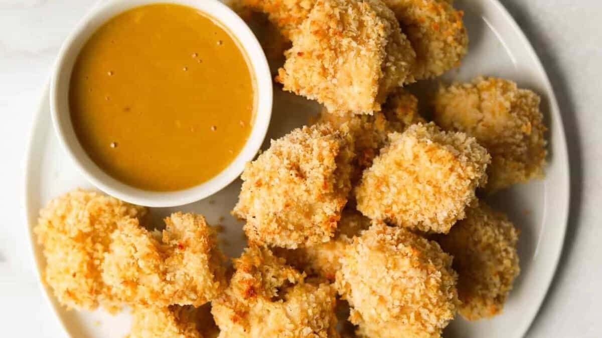 Crispy Baked Chicken Nuggets.