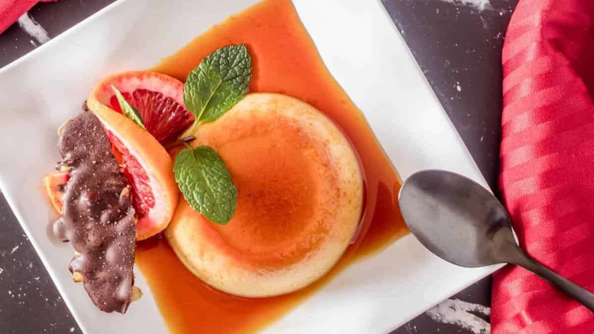 Dairy Free Blood Orange Flan.