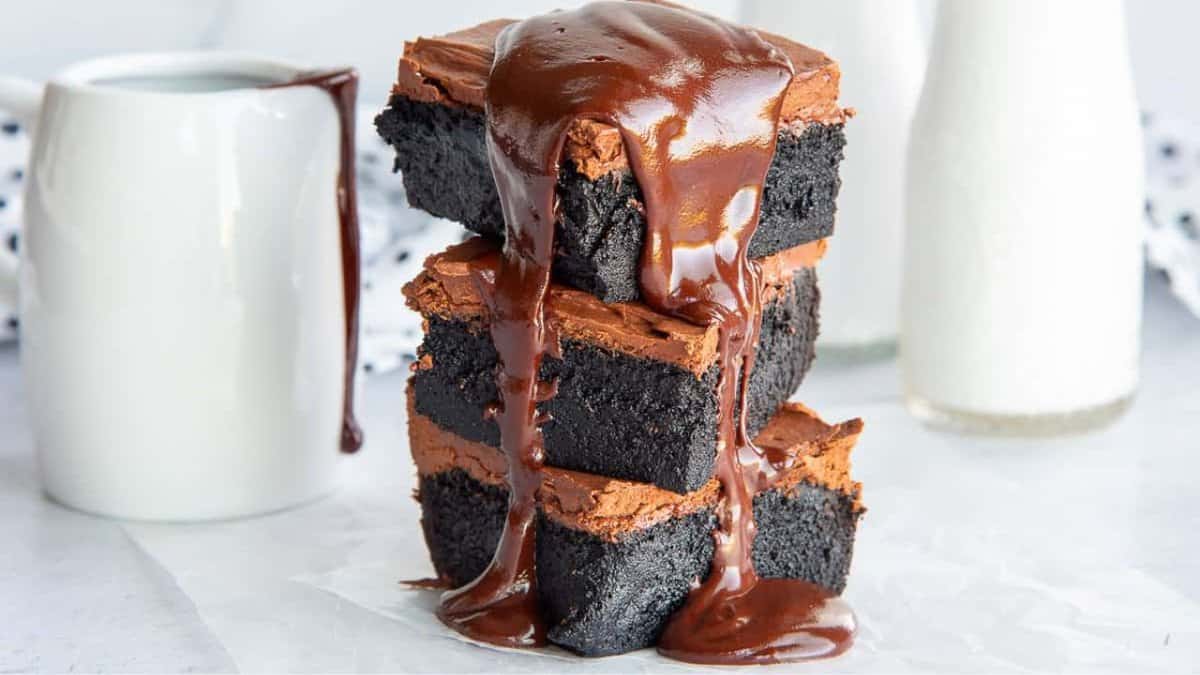 Dark Chocolate Fudgy Brownies.