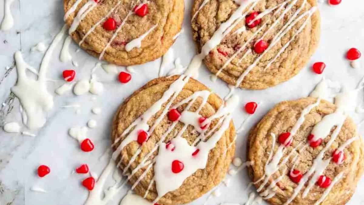 Fireball Whiskey Cinnamon Heart Cookies.