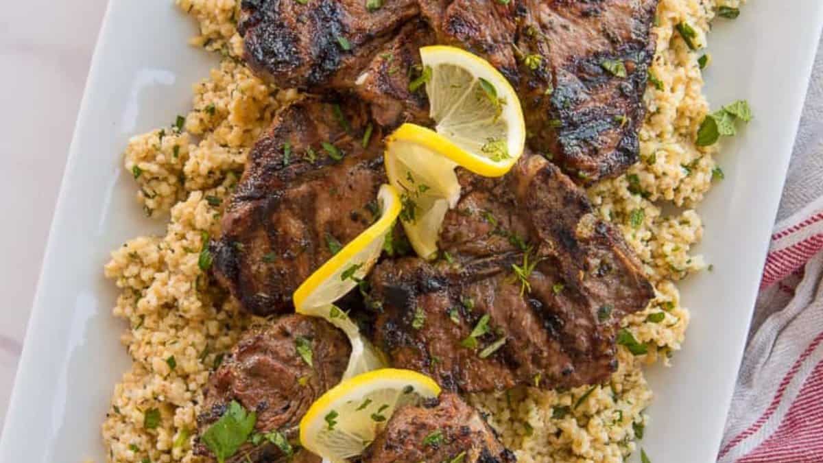 Garlic Herb Grilled Lamb Chops.