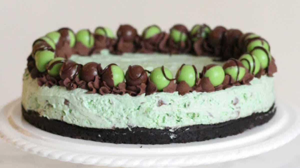 Mint Aero Cheesecake.