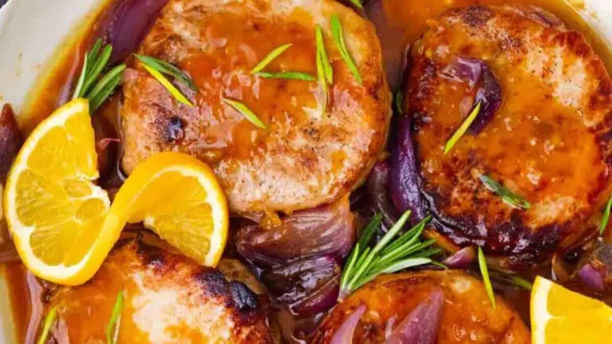 Orange Glazed Pork Chops.