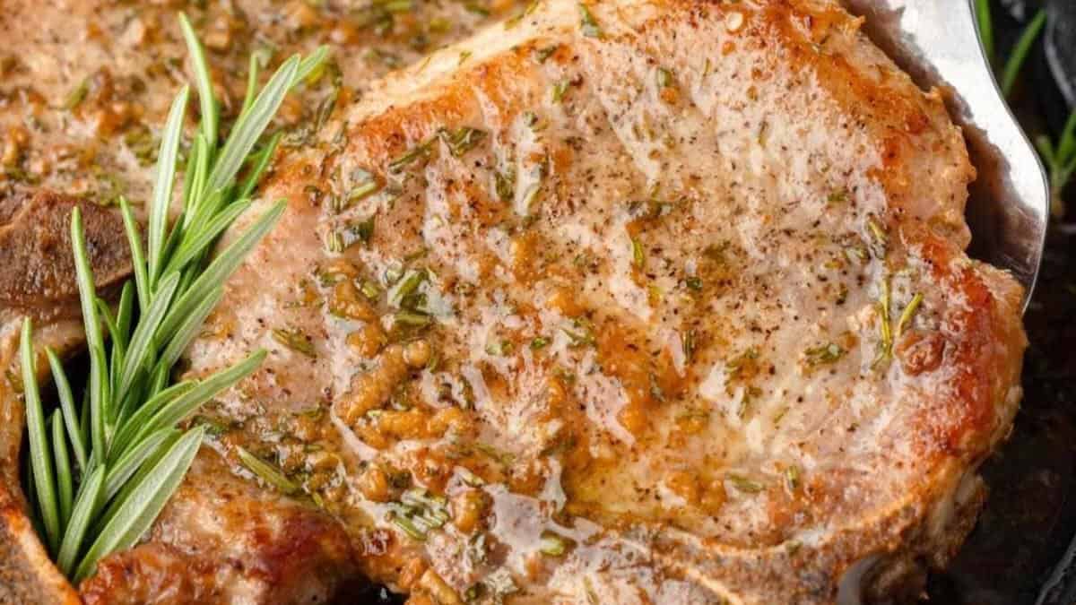 Oven Baked Bone-In Pork Chops.