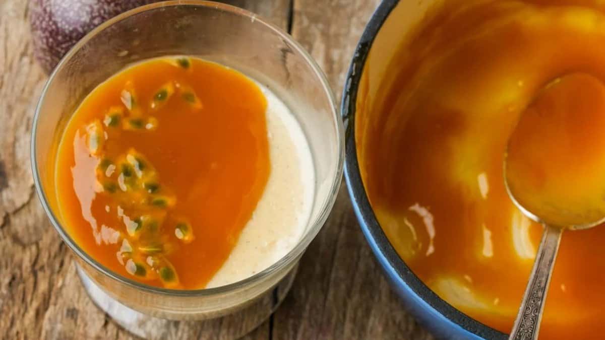 Passion Fruit Panna Cotta.