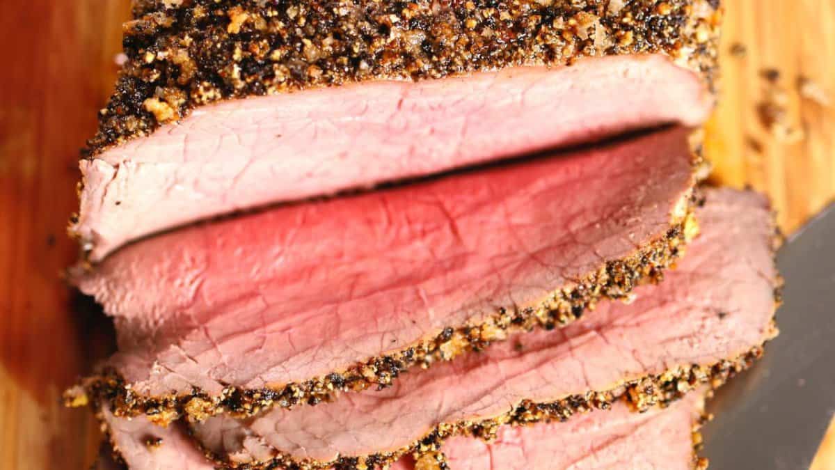 Pepper Crusted Roast Beef.