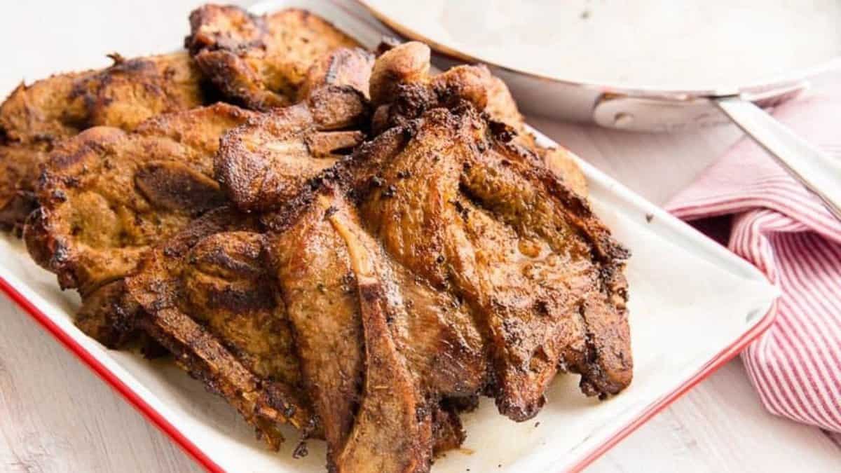 Puerto Rican Pan-Fried Pork Chops.