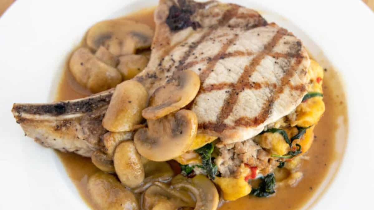 Restaurant Style Stuffed Pork Chops.