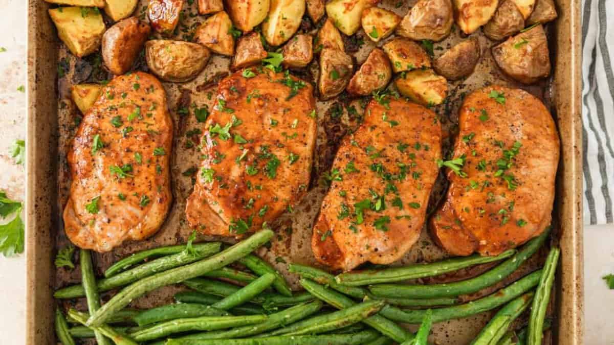 Sheet Pan Pork Chops.