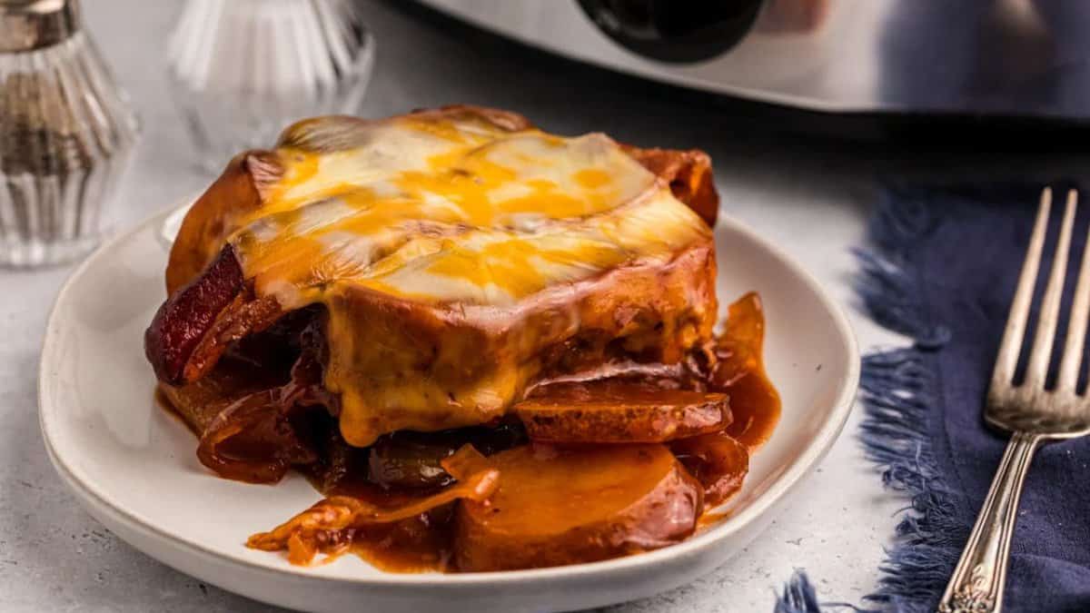 Slow Cooker BBQ Pork Chops and Potatoes.