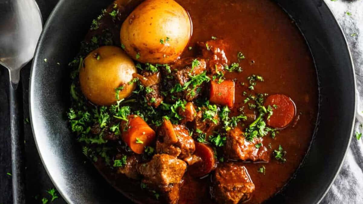 Slow Cooker Guinness Beef Stew.