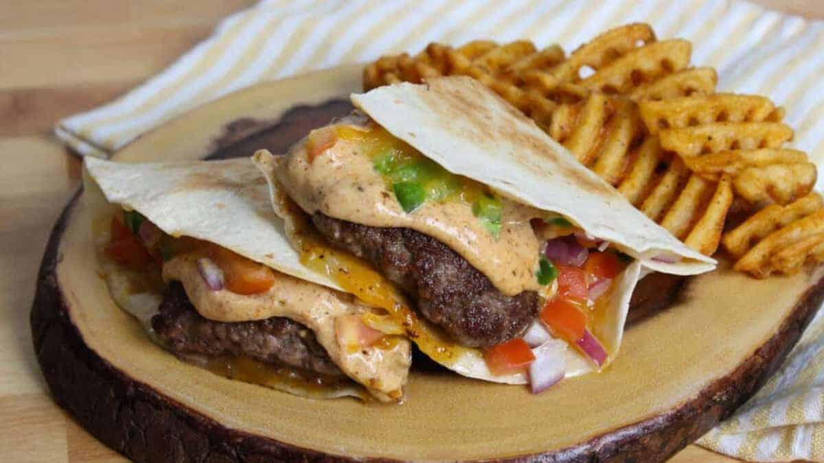 Smash burger quesadilla.