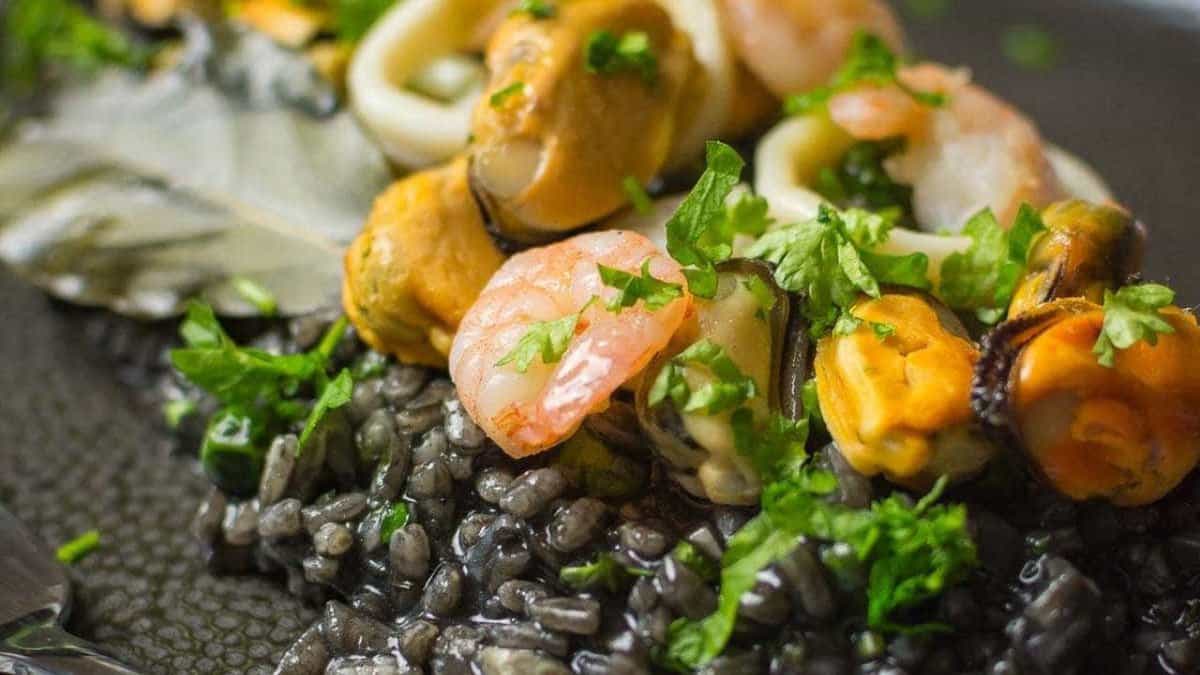 Squid Ink Risotto.