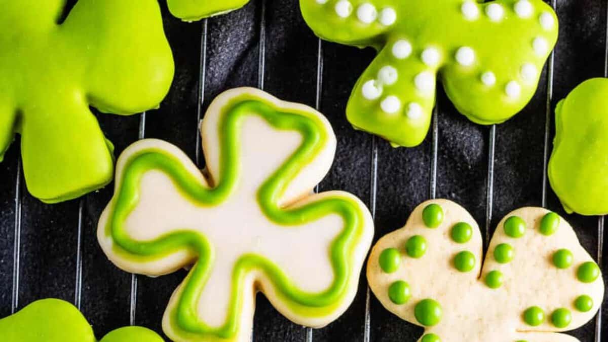 St. Patrick’s Day Shamrock Sugar Cookies.