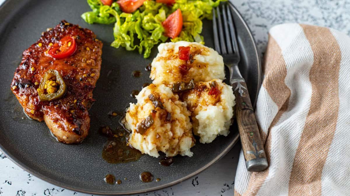 Sweet & Spicy Pork Chops.