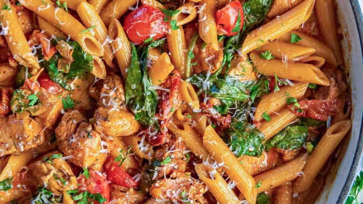 Tuscan chicken pasta.