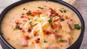 Potato soup with ham.