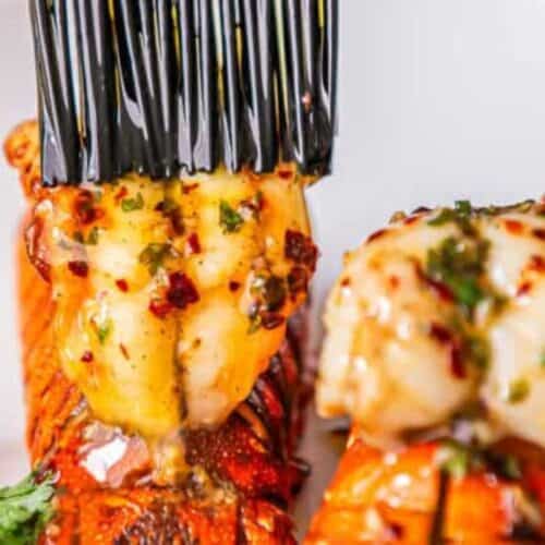 Garlic butter lobster tails.