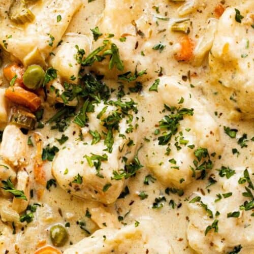 Chicken dumpling soup.