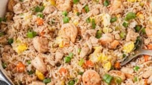 Shrimp and chicken fried rice.