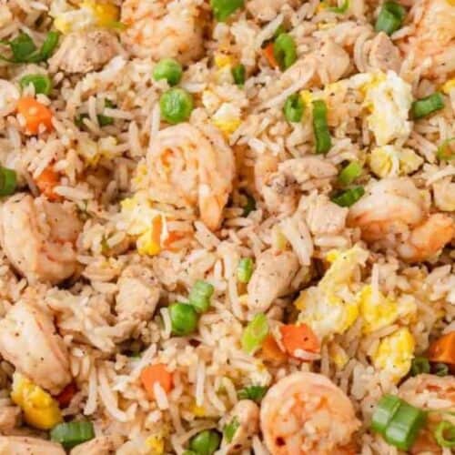 Shrimp and chicken fried rice.