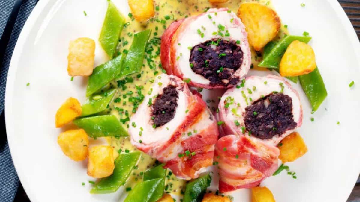 Black Pudding Stuffed Chicken Breast.