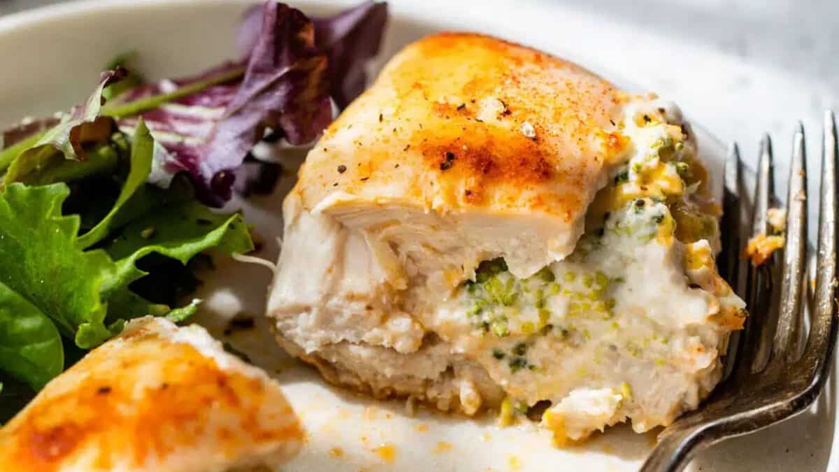 Broccoli Cheddar Stuffed Chicken Breast.