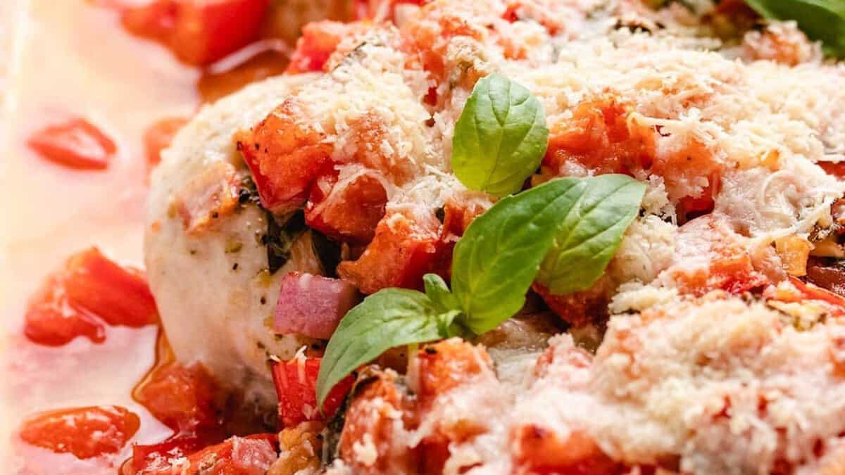 Bruschetta Chicken Bake.