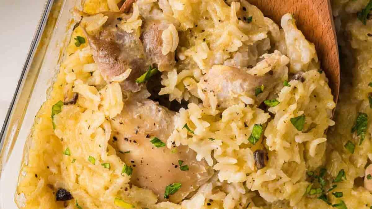 Old Fashioned Chicken and Rice Casserole.