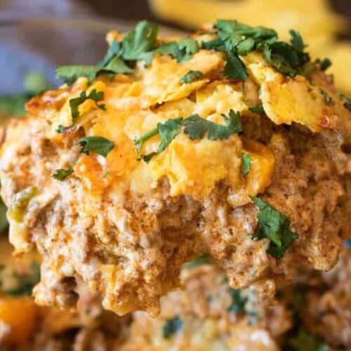Walking taco casserole.