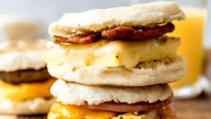 Breakfast sandwich.