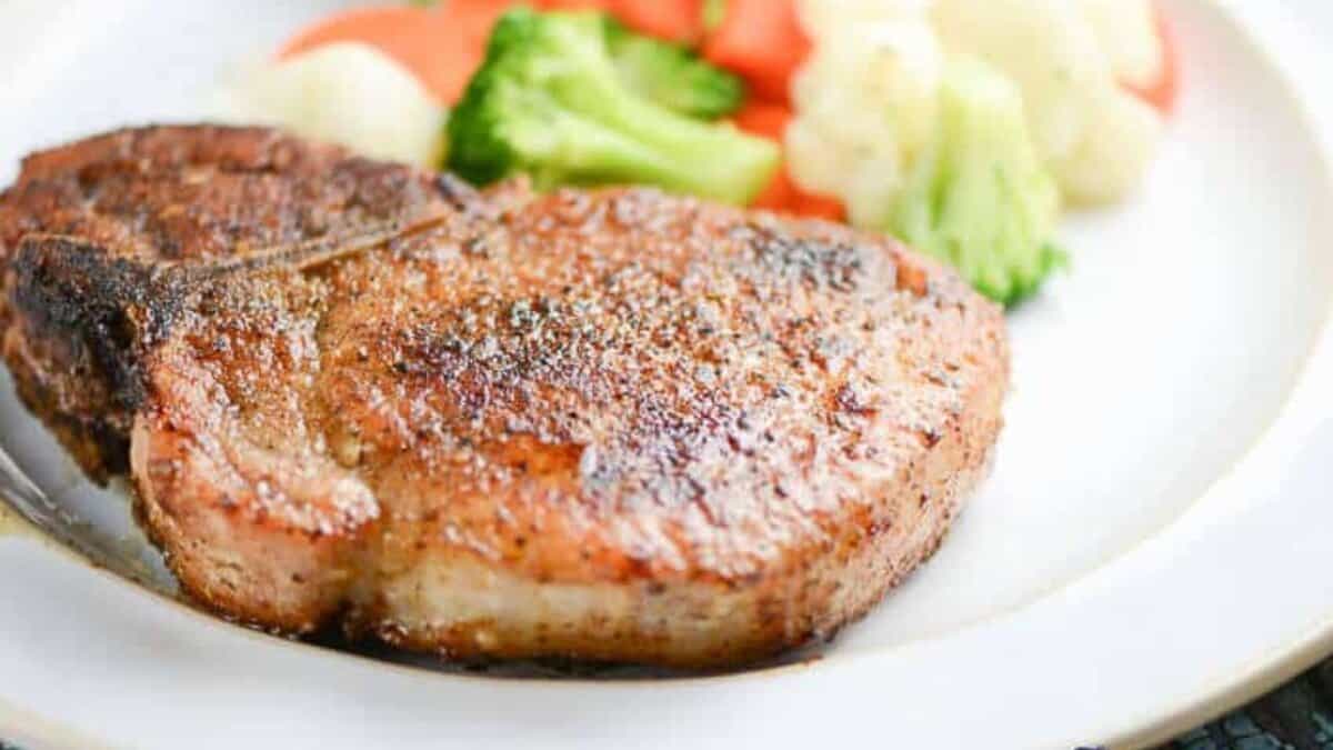 Baked Pepper Sage Pork Chops.