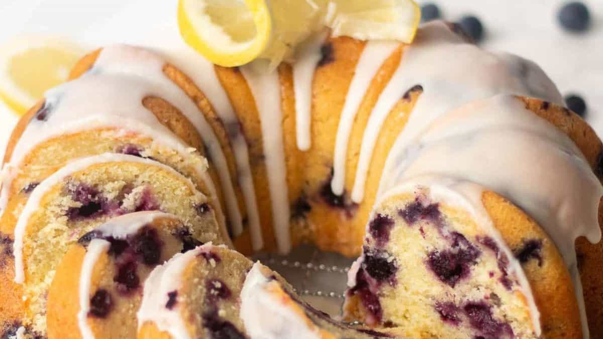 Blueberry and Lemon Pound Cake.