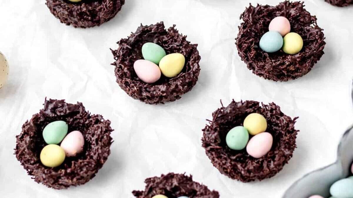 Chocolate Easter Shredded Wheat Nests.