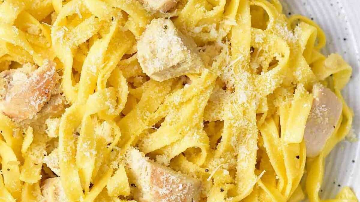 Creamy Chicken Tagliatelle.
