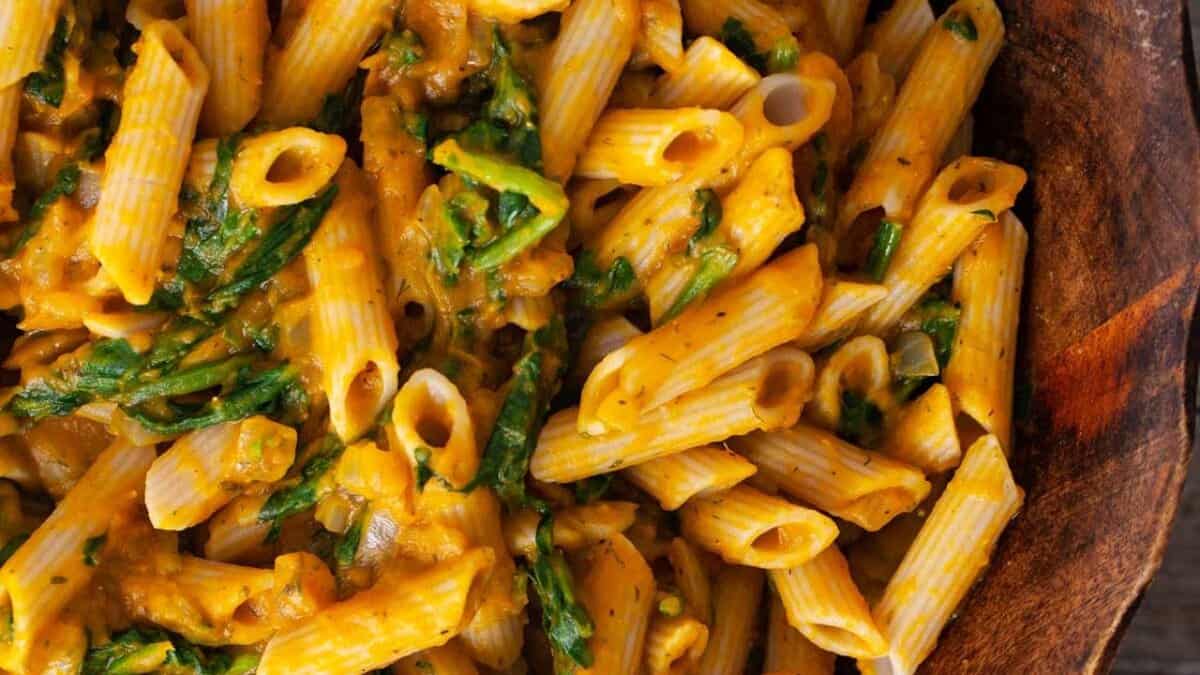 Creamy Vegan Pumpkin Pasta.
