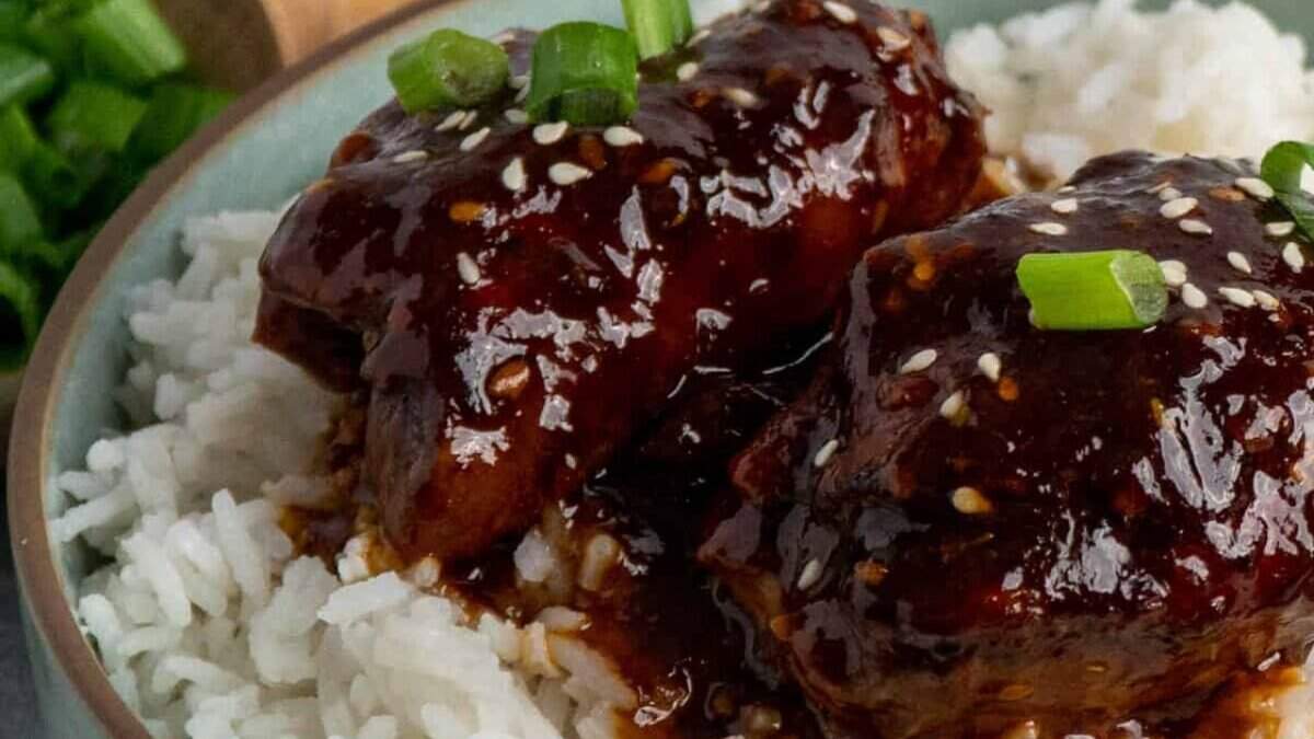 Crock Pot Honey Garlic Chicken Thighs.