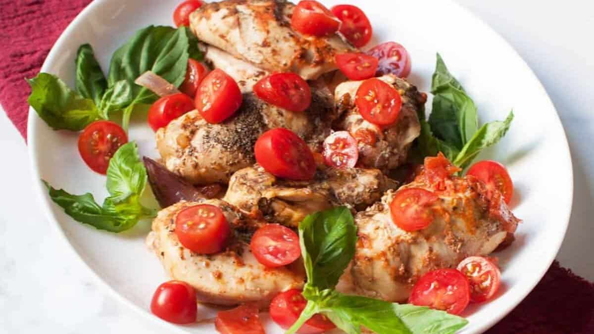Crockpot Bruschetta Chicken.