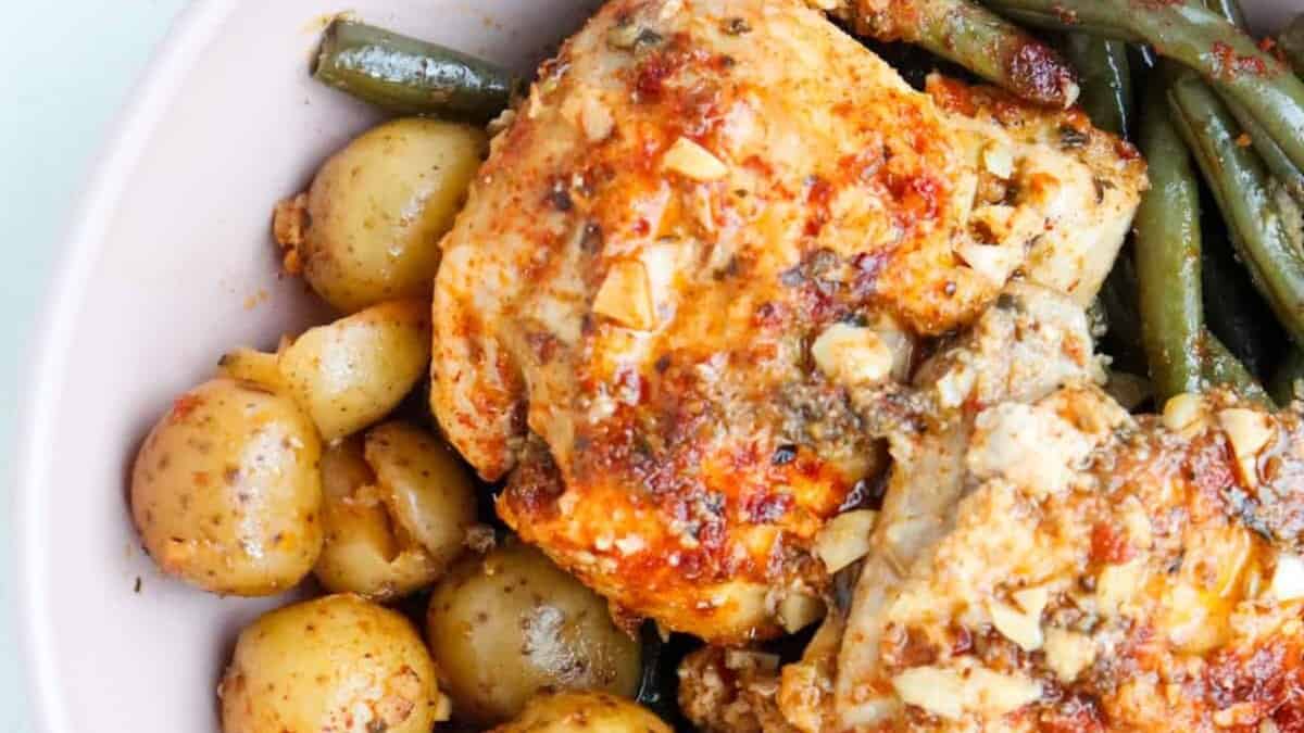 Crockpot Parmesan Garlic Chicken.