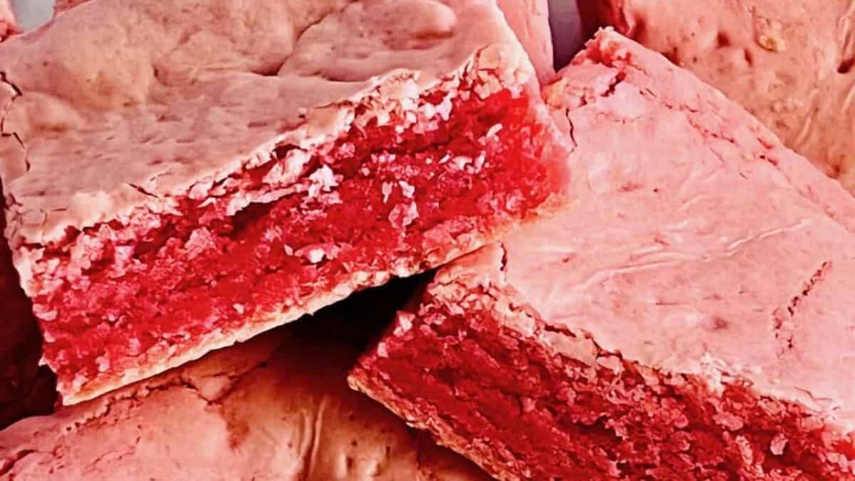 Fudgy Strawberry Brownies.