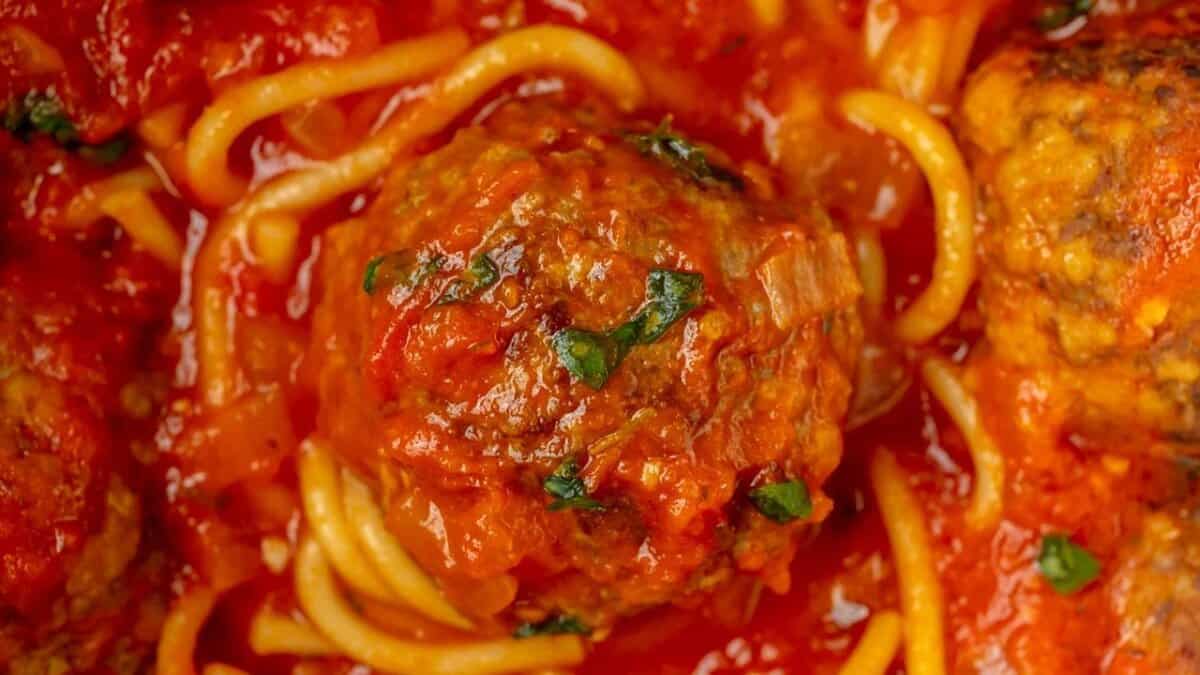 Instant Pot Spaghetti and Meatballs.