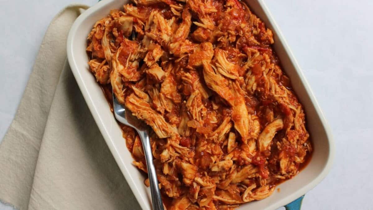 Korean Slow Cooker Gochujang Chicken.